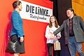 Werden sie sich wieder die Hand reichen? Beim Auftritt der damals noch-Linken Sahra Wagenknecht im März wurde sie auch von&nbsp;Agnes Conrad und Frank Hertel (von links)&nbsp;in der Schweinfurter Stadthalle begrüßt.&nbsp;