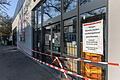 Abgesperrt: Nach einem Brand ist der Kupsch-Markt in der Frankfurter Straße geschlossen.