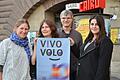 Freuen sich über zehn Jahre  V!VOVOLO und die Geburtstagsfeier im Cairo (von links): Dörte Volk, Jella Weidlich, Detlef Girke und Tatev Baghdasaryan. Foto: Pat Christ