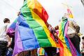 Im Zeichen des Regenbogens: Demozug beim Christopher Street Day Anfang Juli in Würzburg.