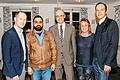 Über die Flüchtlingsintegration berichteten beim Lions-Club Haßberge (von links) Bildungskoordinator Nelson Müller, der syrische Flüchtling Kareem Aldbitat, Landrat Wilhelm Schneider und Dolmetscherin Siza Zaby. Für den interessanten Abend dankte Lions-Präsident Georg Hiernickel.