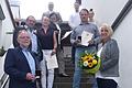 Ehrung für langjährige Mitgestalter der Dittelbrunner Gemeindepolitik (vorne von links): Peter Härterich, Jürgen Markert, Karin Neubauer, Annemarie Lutz, Martin Kraus und Marion Hofmann, dahinter Bürgermeister Willi Warmuth sowie seine Stellvertreter Holger Schmitt und Rebekka Geus.