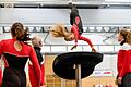 Frauensport: Anders als bei europäischen Nachbarn gibt's in Deutschland beim Team Gym kaum männliche Starter. Trotz zahlreicher akrobatischer Elemente.