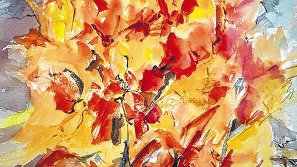 Aufbruch heißt Marga Schwabes fulminantes Aquarell. Aufbruch heißt Marga Schwabes fulminantes Aquarell.