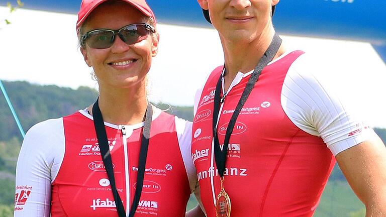 Triathlon-Paar: Theresa und Christian Albert (TG 48). Triathlon-Paar: Theresa und Christian Albert (TG 48).