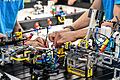 Der Roboter der Marktheidenfelder Robo-Knights ist besonders leicht und damit beweglich auf engem Raum.