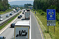Die Autobahn A3 auf Höhe der Raststätte Haidt ist sie noch zweispurig.