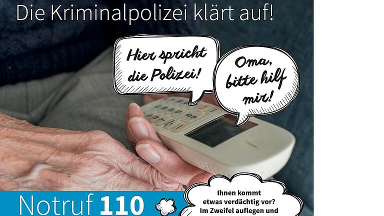 Das Polizeipräsidium Unterfranken klärt im Internet und mit Plakaten auf.