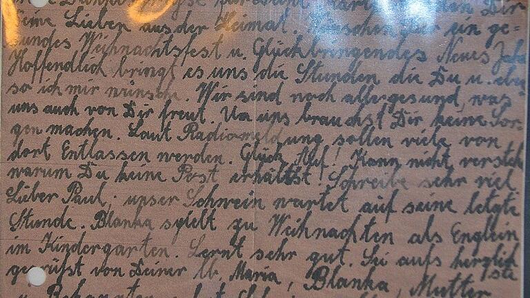 Feldpostbriefe aus der russischen Gefangenschaft lagen Erich Fries im Original vor.