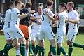 Ausgelassenheit: Die Fußballer des FC Thüngen feiern nach einem 3:1-Sieg beim FC Karsbach die Meisterschaft in der Kreisklasse Würzburg 3.