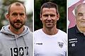 Sebastian Neumann (von links, Würzburger Kickers), Andreas Brendler (FC Schweinfurt 05) und Günter Schirling (TSV Aubstadt) reagieren für ihre Klubs auf die Reformidee der Nordost-Regionalligisten.
