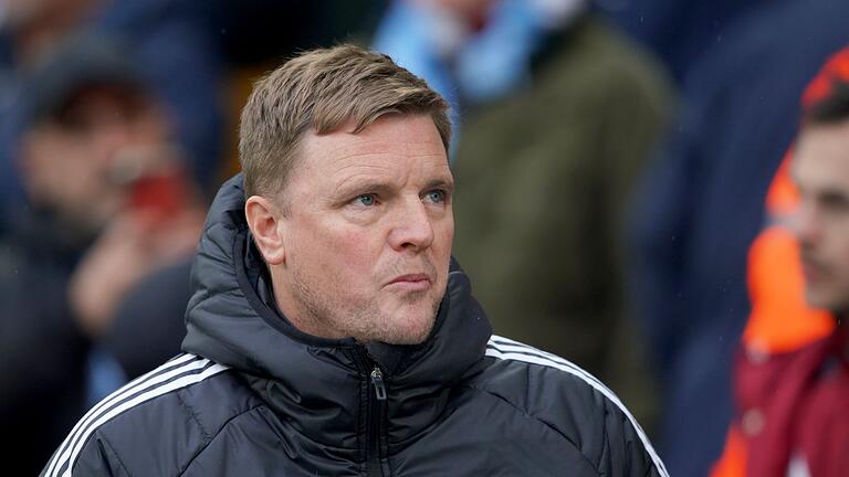 Manchester City - Newcastle United       -  Sorge um Eddie Howe: Newcastles Trainer liegt im Krankenhaus.