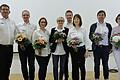 Neuwahlen und Ehrung beim TSV Lohr: (von links) die gleichberechtigten Vorsitzenden Dirk Lorenz, Thomas Graf und Carmen Burk&nbsp;stehen für weitere zwei Jahre an der Vereinsspitze. Als Beisitzende im Amt bestätigt wurden Christiane Werthmann, Claus-Peter Schattmann, Petra Schierig und Thomas Riedmann. Neues TSV-Ehrenmitglied ist Ulla Menzel.