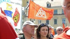 Busfahrt der Rhöner Siemensianer nach München - zu einer Demonstration am Mittwoch, 28. April, vor der Siemens Zentrale am Wittelsbacher Platz.