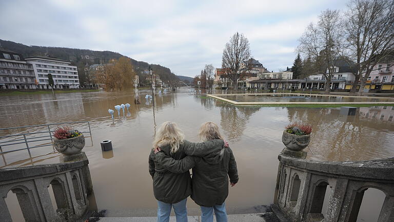 Eindrücke vom Saale-Hochwasser im Landkreis Bad Kissingen am Sonntag, 31. Januar.