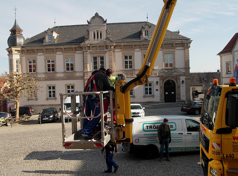 Vom Rathaus konnte man das Geschehen bestens verfolgen. Vom Rathaus konnte man das Geschehen bestens verfolgen.