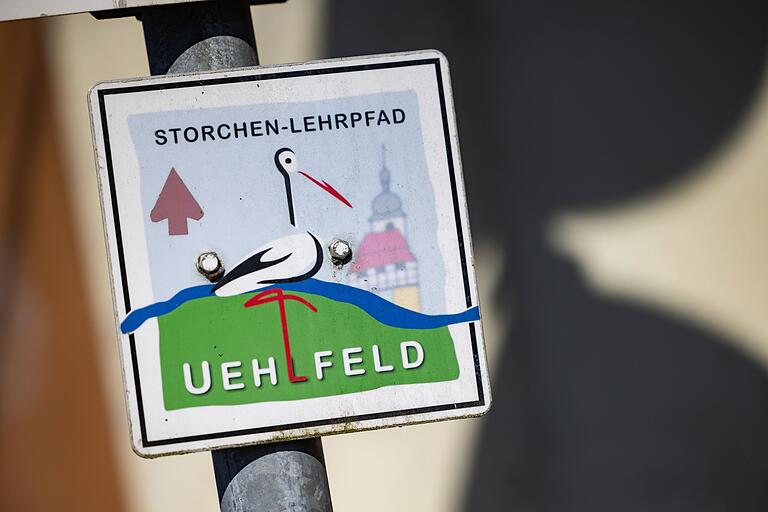 Der Uehlfelder Storchen-Lehrpfad: Das ist das Tourenlogo.