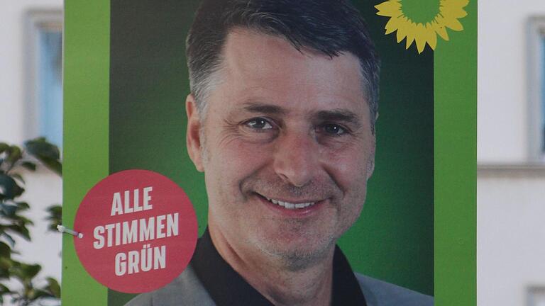 Das Wahlplakat von Wolfgang Lenhard (Bündnis90/Die Grünen) zur Landtagswahl 2023.