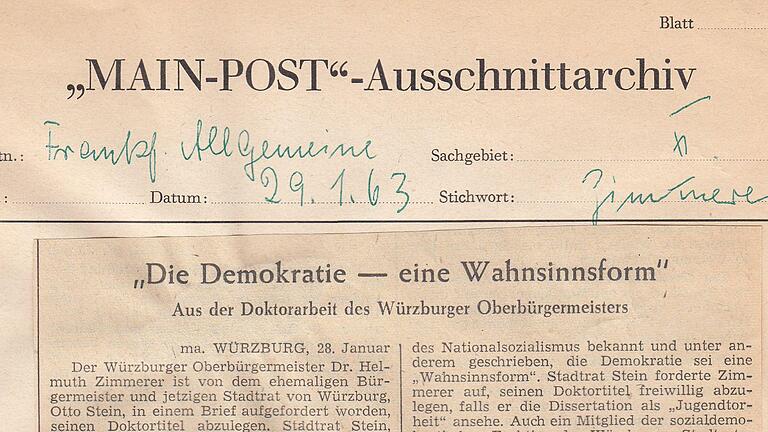 29. Januar 1963, Frankfurter Allgemeine Zeitung: 'Die Demokratie - eine Wahnsinnsform'