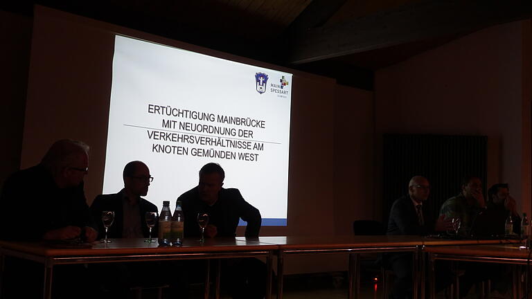 Die neue Mainbrücke war Thema unzähliger Besprechungen und Diskussionsrunden, hier eine Präsentation im Foyer der Scherenberghalle. Die neue Mainbrücke war Thema unzähliger Besprechungen und Diskussionsrunden, hier eine Präsentation im Foyer der Scherenberghalle.