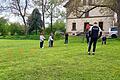 Der Garten im Schullandheim in Eichelsdorf in den Haßbergen bietet viel Platz– auch für ein Boule-Turnier. Betrieben wird das Schullandheim vom AvH Schweinfurt.