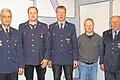 Der Vorstand des Possenheimer Feuerwehrvereins: Erich Kräutlein, Marco Huscher, Dietmar Adler, Philipp Hügelschäfer und Hans Weigand (von links ). FOTO Peter Hartmann