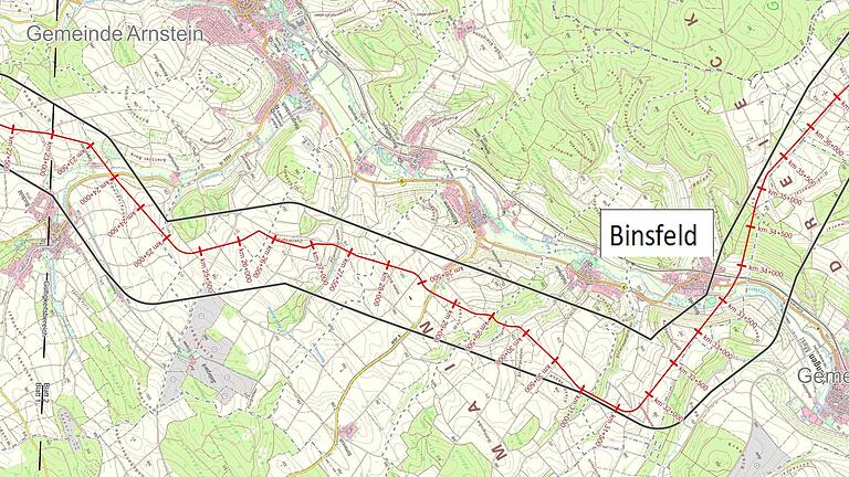 Südlink will die Wern bei Binsfeld mit einem dauerhaft begehbaren Tunnel unterqueren.
