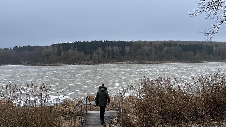 Spaziergang am Ellertshäuser See: Der Wasserstand ist gestiegen, das fällt auf.