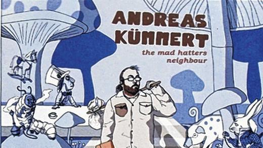 Birzer-Werk: Das Cover von
Andreas Kümmerts Album
»The Mad Hatter's Neighbour«.