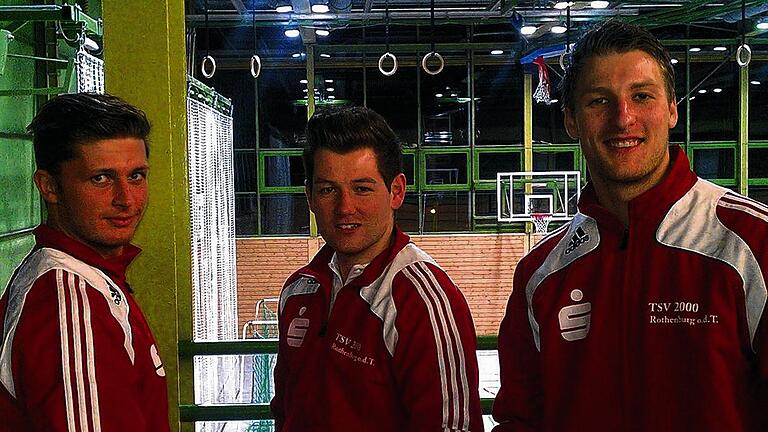 Handball-Triumvirat: Andreas Kister, Andreas Trabold und Dennis Orf (von links) spielen seit dieser Saison gemeinsam in Rothenburg.