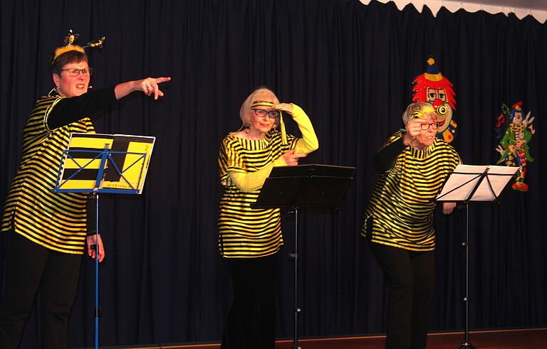 Die 'Geo-Bienen' stachen wieder eifrig in das lokale Geschehen beim Fasching des Frauenbunds in Gerolzhofen.