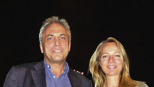 Mitternacht vor Big Ben: Autor Jürgen Höpfl mit Patricia Schäfer.