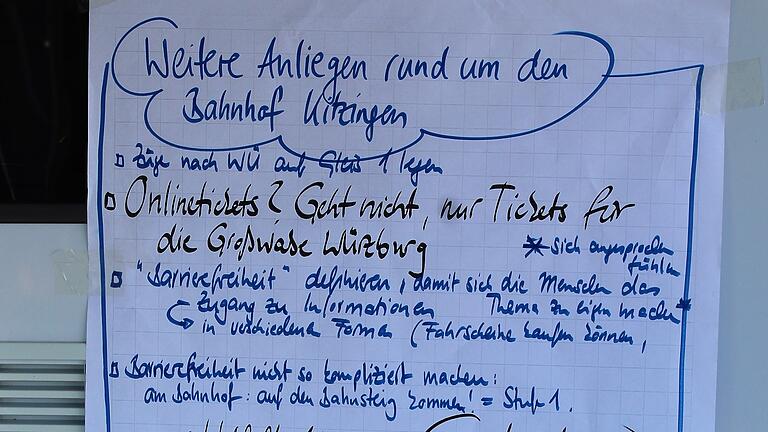 Stoffsammlung: Auf einem Plakat an ihrem Wohnmobil hielt Barbara Becker Anliegen fest. Stoffsammlung: Auf einem Plakat an ihrem Wohnmobil hielt Barbara Becker Anliegen fest.