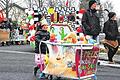 Werbung in eigener Sache: Emelys mobiler Babysitter-Dienst war ein Hingucker beim Nordheimer Kinderumzug.