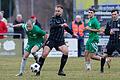 Marvin Schramm (am Ball, hier mit Fabian Ziegler vom SV Fortuna Regensburg/vorne links) musste sich nach dem jüngsten Spiel gegen Münchberg einer Hüftoperation unterziehen. Daher könnte die Partie bereits die letzten gewesen sein, die der Kapitän im Trikot des TSV Karlburg bestritten hat.