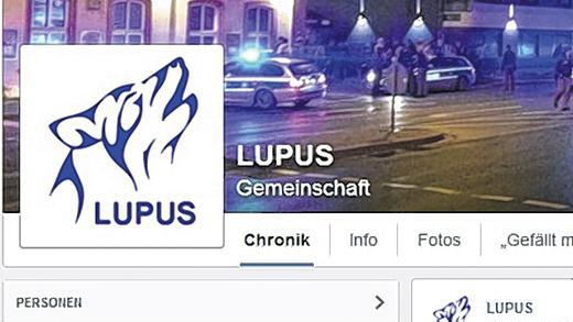 Die Facebook-Seite von Lupus