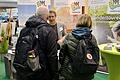 Auf der CMT in Stuttgart: Mitarbeiter Christof Dilzer am Messestand von Haßberge Tourismus bei der Aussteller der Tochtermesse „Fahrrad- &amp; WanderReisen“.