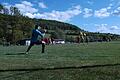 Herrlich gezirkelt. Frank Schmitt von der SG Oerlenbach/Ebenhausen schlenzt den Ball an Morlesaus Keeper Nico Neder vorbei.ssp       -  Herrlich gezirkelt. Frank Schmitt von der SG Oerlenbach/Ebenhausen schlenzt den Ball an Morlesaus Keeper Nico Neder vorbei.ssp