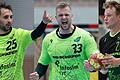 Sie nehmen Abschied vom Handball-Zweitligisten DJK Rimpar Wölfe: (von links) Tommy Wirtz, Michael Schulz und Lukas Siegler.