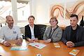 Stellen das Gesundheitsmesseprogramm vor: Von links Frank Geier (Home Instead), Initiatorin Brigitte Weitkamp-Moog, Cordula Gehlert-Wohlfahrt (Krankenhaus St. Josef) und Osteopath Jürgen Tropsch.