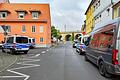 Die Razzia der Wohnanlage fand am Donnerstag im Herzen der Stadt Kitzingen statt.