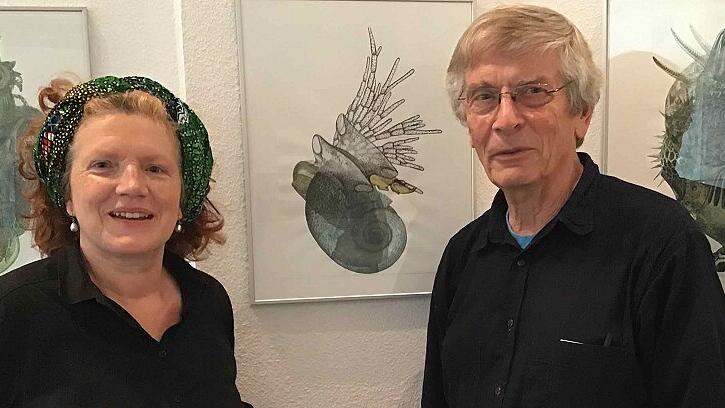 Der Schweinfurter Künstler Peter Wörfel und seine ehemalige Schülerin Gudrun Brückel stellen derzeit in Dresden gemeinsam aus.