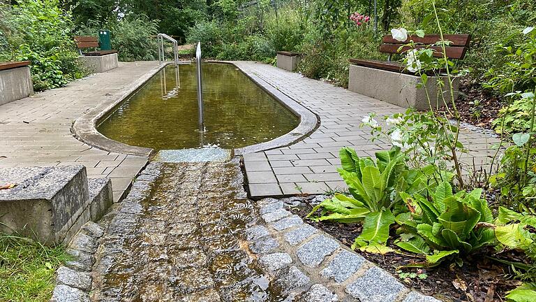 Die Heubrunnenquelle speist recht zuverlässig die Kneippanlage unterhalb des Wonnemars. In anderen Jahren hat die Wassermenge für die Maradies-Seen nicht mehr gereicht. Die Heubrunnenquelle speist recht zuverlässig die Kneippanlage unterhalb des Wonnemars. In anderen Jahren hat die Wassermenge für die Maradies-Seen nicht mehr gereicht. 