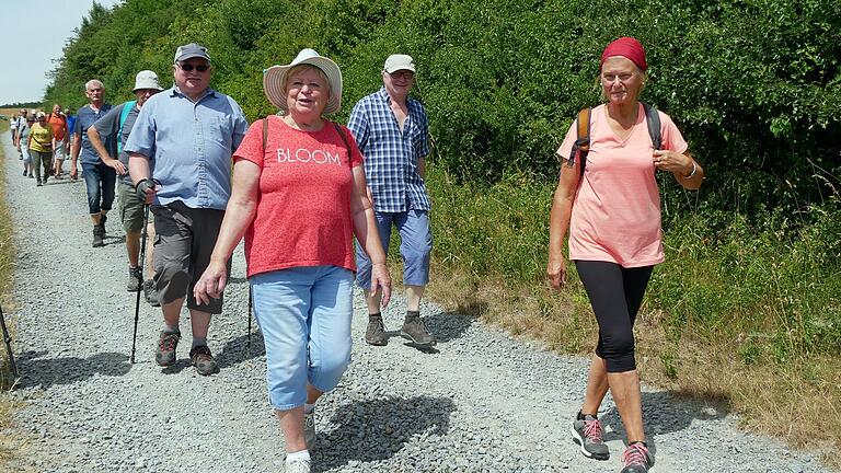 Bei der Seniorenwanderung des DJK-Diözesanverbands Würzburg im Kreisverband Werntal rund um Binsbach.