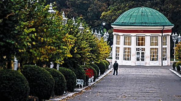 Historisch: Franzensbader Quellenbau.