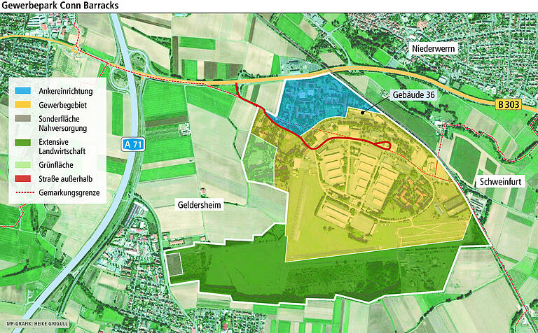 Der interkommunale Gewerbepark Conn Barracks ist jetzt einen Schritt weiter gekommen