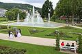 Blick in den Rosengarten der Kurstadt Bad Kissingen. Zusammen mit zehn weiteren Bädern wurde die Stadt von der Unesco als Welterbe ausgezeichnet. Unser Bild entstand am vergangenen Wochenende beim Rakoczy-Fest.