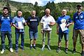 Langjährige Mitglieder wurden beim SVB geehrt. Auf dem Bild (von links): Lorenz Hrobarsch (Sport-Vorstand), Günther Schwarz, Manfred Hellmann und Stefan Trabel (60 Jahre Mitglied), Josef Herzog (50 Jahre) sowie Stefan Kaufmann (Vorstand Öffentlichkeit). Auf dem Bild fehlen: Wolfgang Geyer, Rudi Ühlein und Erhard Bauer.