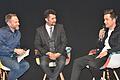 Sayed Eshag Ali Mardani (Mitte) beim Interview mit Frank Helmerich (links) und dem Dolmetscher Oli Akbari im Kulturarsenal Darre in Bad Königshofen.