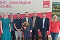 Beim Unterbezirks-Parteitag der SPD (von links nach rechts):&nbsp; Marietta Eder, Heike Joos, Tanyel Tas, Markus Hümpfer, Jochen Kraft, Jürgen Kößler, Isabella Walter.